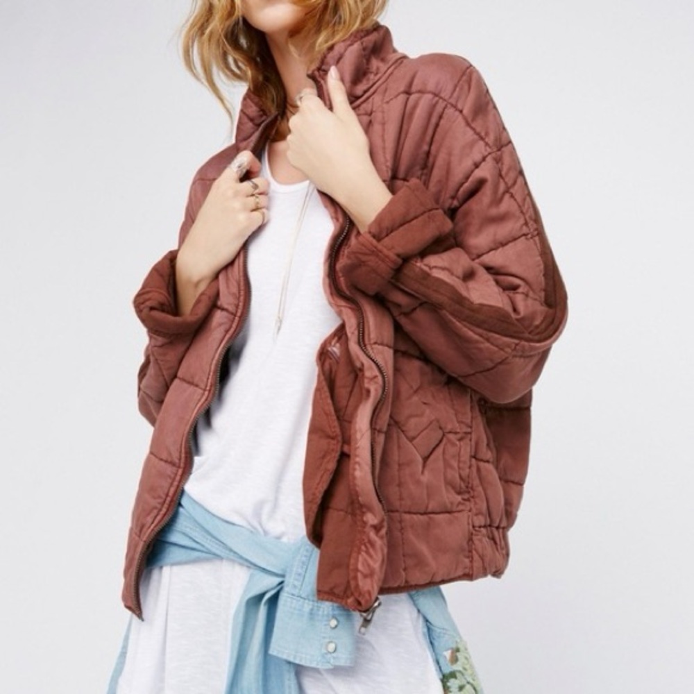 Free People Dolman Quilted Knit Jacket